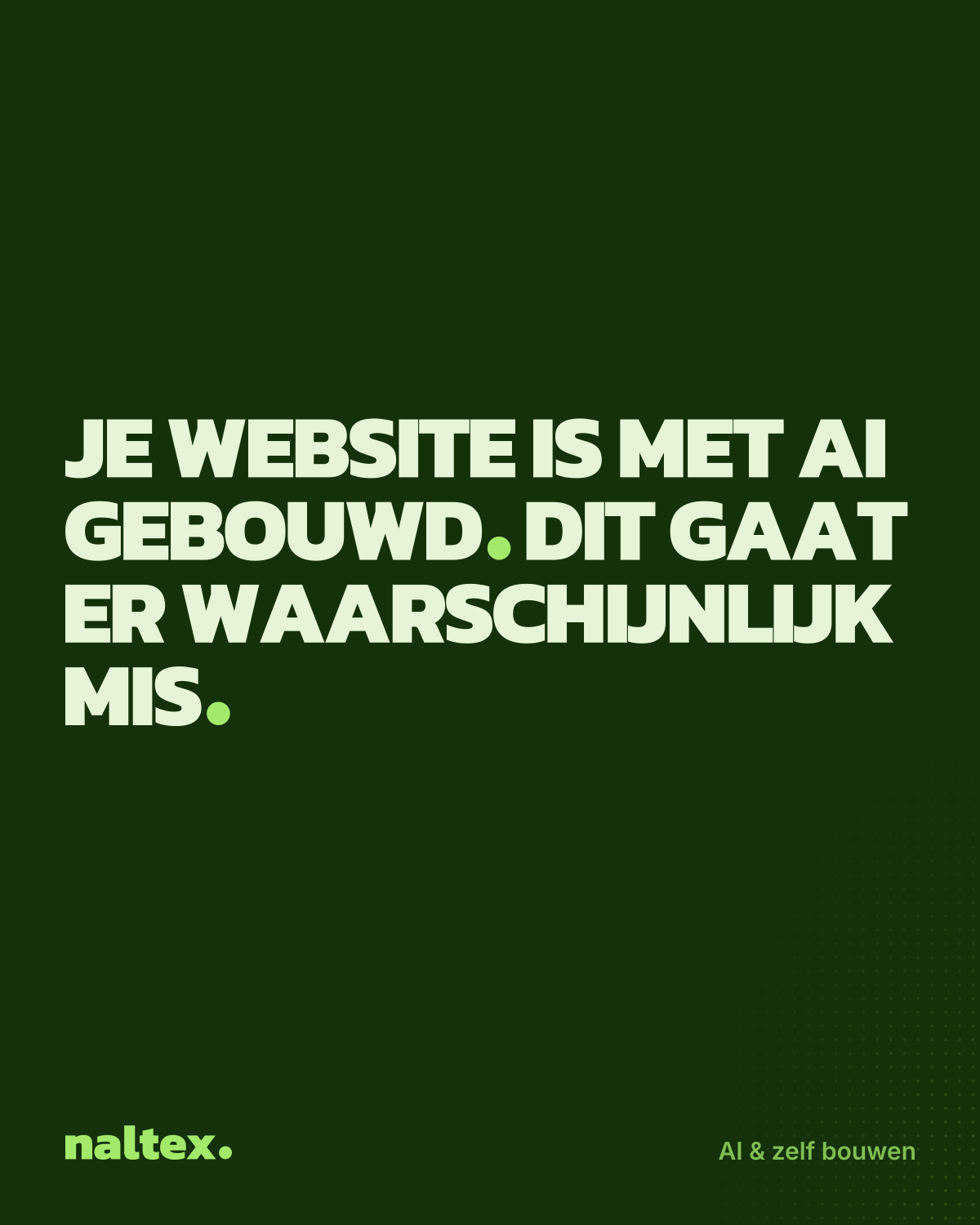 Je website is met AI gebouwd. Dit gaat er waarschijnlijk mis